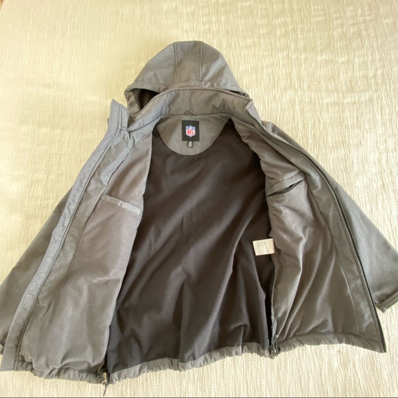 NFL 49ers Gray Hooded Water Resistant Zip Up Jacket - Picture 11 of 12